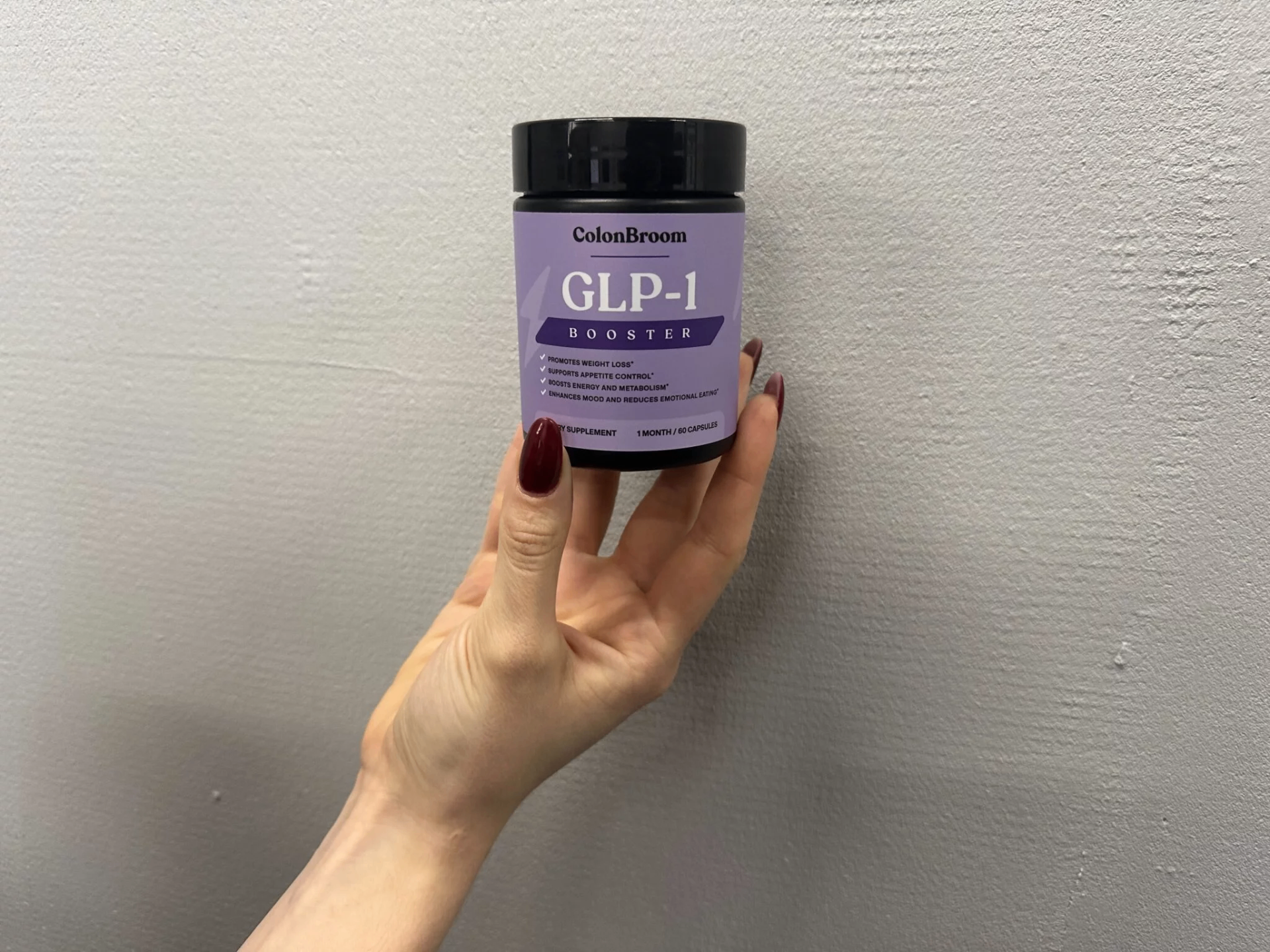 ColonBroom GLP-1 Booster supplement bottle